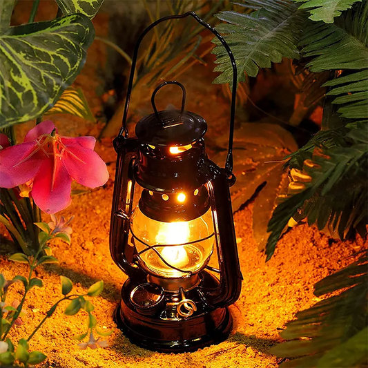 Vintage hurricane oil lamp