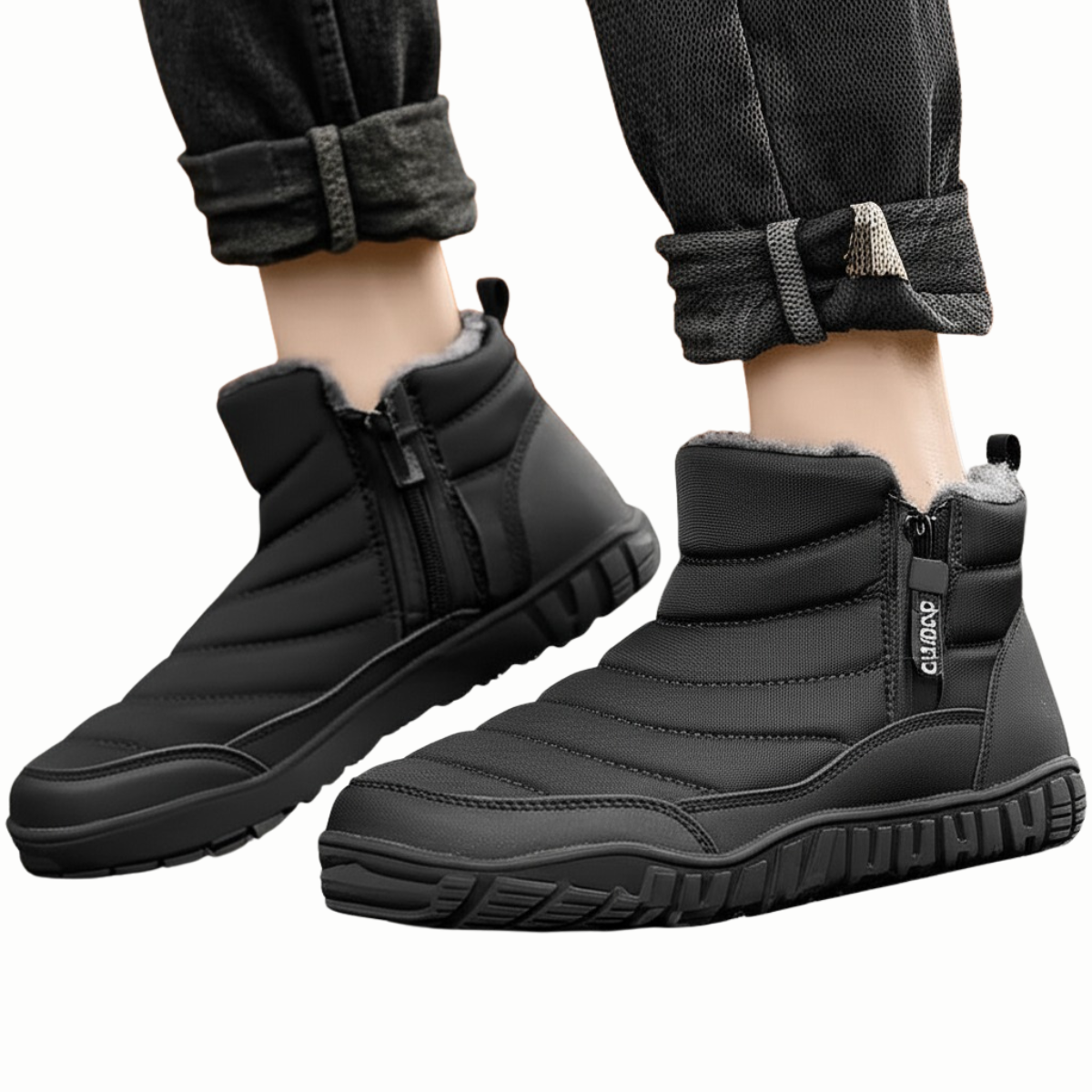 Men’s Winter Waterproof Boots – Warm Ankle Snow Shoes with Non-Slip Sole