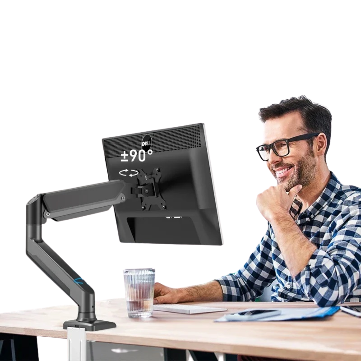 Adjustable 360° Rotation Monitor Arm Desk Mount