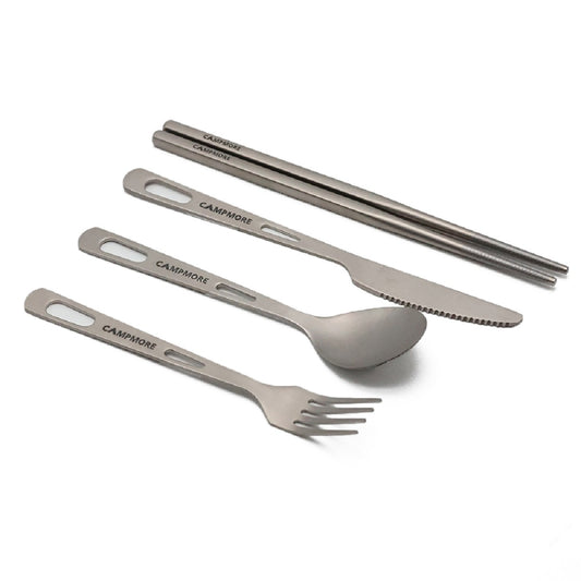 Titanium Flatware Lightweight Camping Utility Cutlery Set