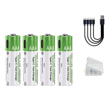 AAA Rechargeable Lithium Batteries 1.5V USB-C Fast Charging