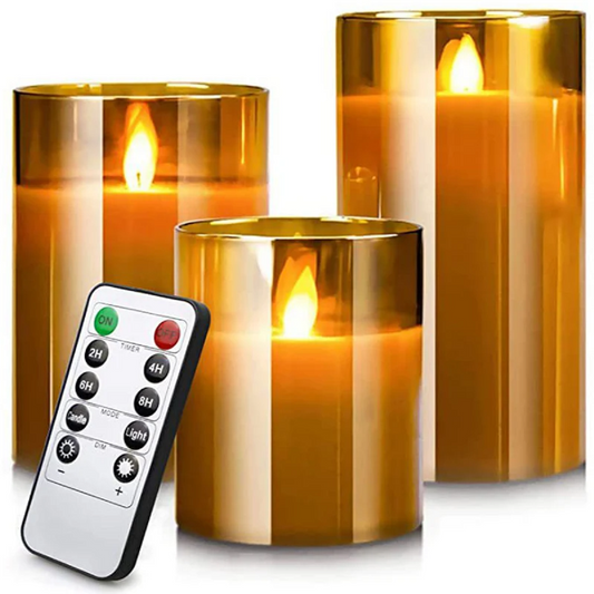 LED Flameless Candles Flickering with Timer And Remote Control