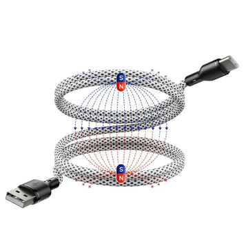 Magnetic USB Fast Charging Cable – Type-C and iPhone Compatible