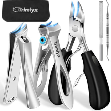 Heavy Duty Nail Clipper Set 5/7PCS Angled Toenail Clippers for Thick Nails