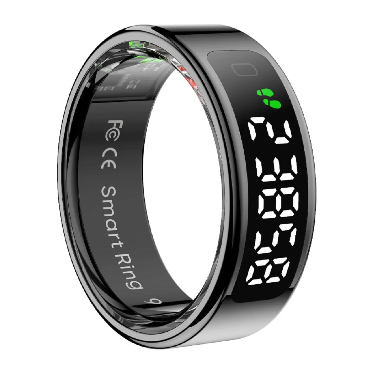 Smart Ring with Display – Touchscreen Health Tracker Wireless Charging