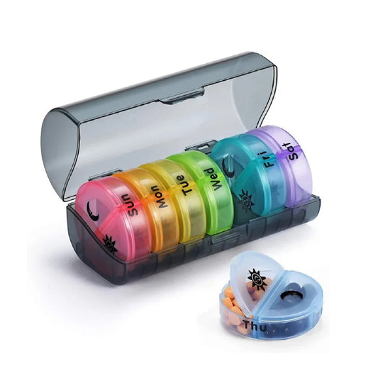 7-Day Pill Organizer – Weekly Portable Medicine Box