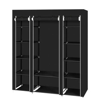 Portable Wardrobe – Non-Woven Fabric Storage Closet with Shelves