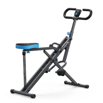 2-in-1 Squat Rowing Machine Foldable Home Exercise Glute & Leg Trainer
