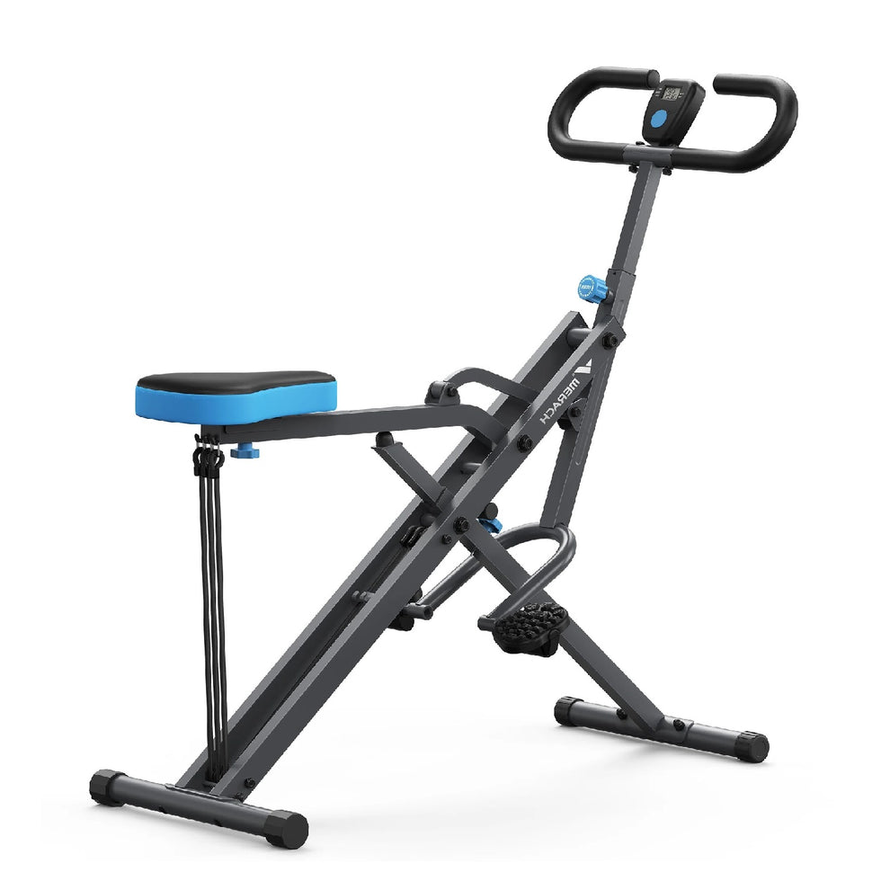 2-in-1 Squat Rowing Machine Foldable Home Exercise Glute & Leg Trainer