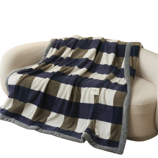 Soft Chenille Knit Throw Blanket – Machine Washable Crochet Blanket for Couch & Bed