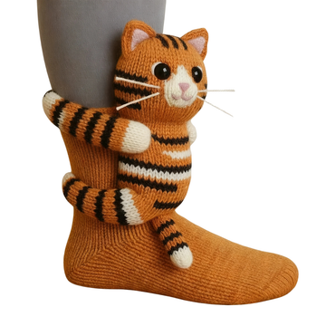 3D Knitted Animal Floor Socks – Cute Warm Winter Slippers