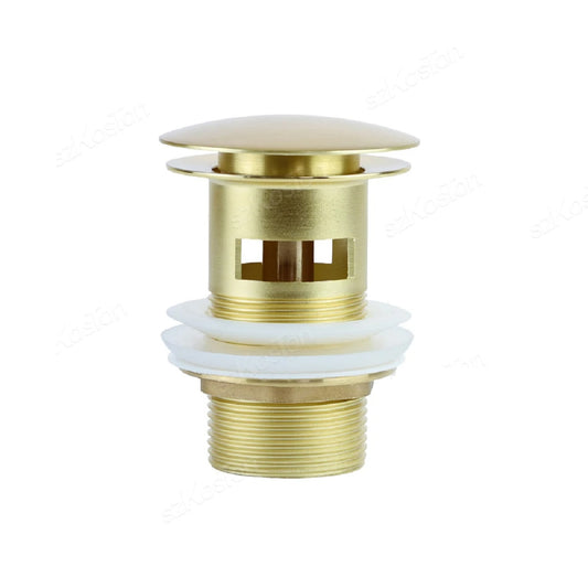 Premium Brass Pop-Up Drain Stopper – Easy Install No Overflow Leak-Proof