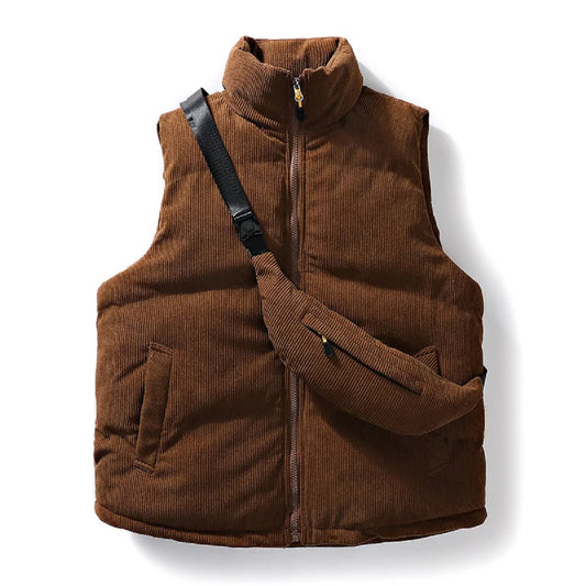 Winter Warm Sleeveless Waistcoat Casual All-match Vests Jacket for Men