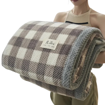 Soft Chenille Knit Throw Blanket – Machine Washable Crochet Blanket for Couch & Bed