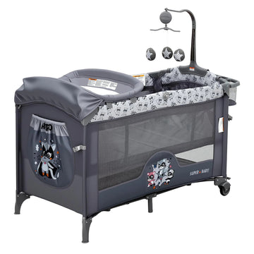 5-in-1 Foldable Baby Bedside Sleeper with Bassinet & Diaper Changer