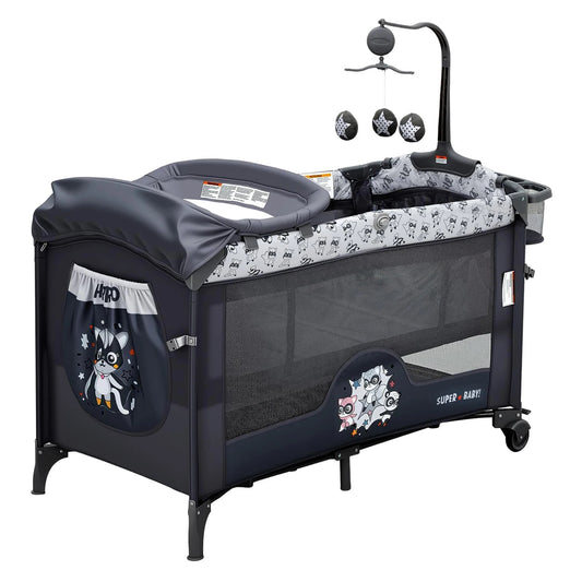 5-in-1 Foldable Baby Bedside Sleeper with Bassinet & Diaper Changer