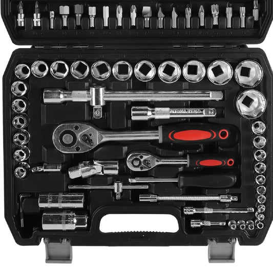 94-Piece Ratchet Wrench Set – Car Repair Tool Kit with Sockets & Bits