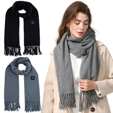 USB Heated Scarf – Adjustable Electric Neck Warmer for Winter