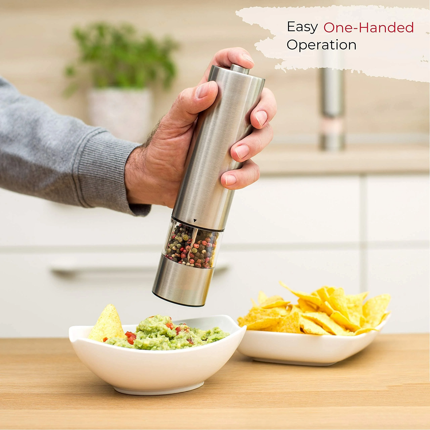 Electric Salt Pepper Grinder Set