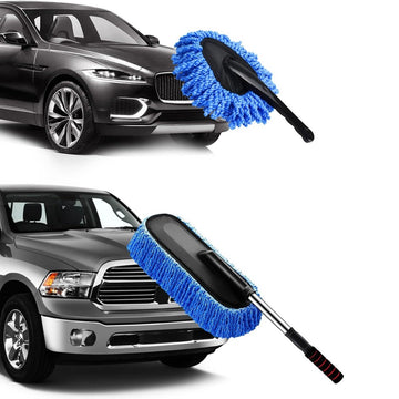 Microfiber Car Wash Mop with Extendable Handle Soft Cleaning & Dusting Brush
