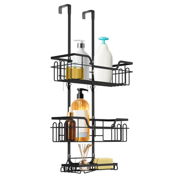 Drill-Free Hanging Bathroom Shelf – Over-Door Multi-Layer Storage Rack