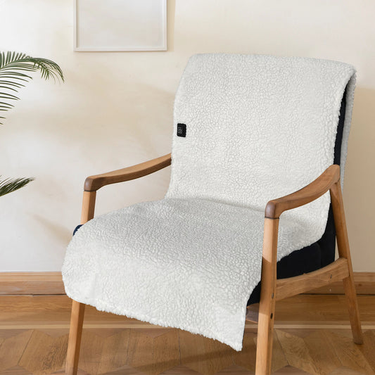 Electric Heated Sherpa Seat Pad – Adjustable Temperature Chair & Sofa Mat