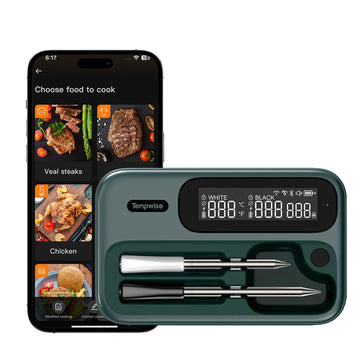 Wireless Bluetooth Meat Thermometer – Long and Short Probe BBQ Gauge
