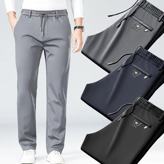 Men’s Ice Silk Pants – Quick-Dry Summer Baggy Casual Trousers