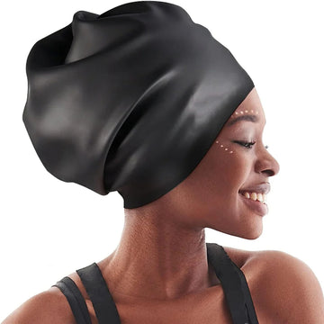 Extra-Large Silicone Swimming Cap – Soft Comfortable Fit for Long Hair and Braids