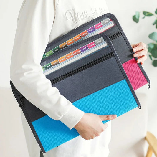 Accordion File Organizer with Safe Zipper