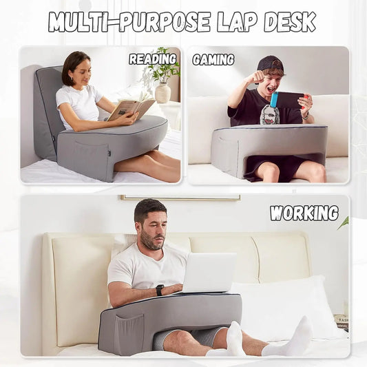 Memory Foam Lap Desk Pillow – Laptop Support for Bed & Couch