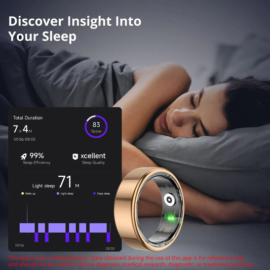 Smart Ring with Charging Case – Health Monitor 5ATM Waterproof
