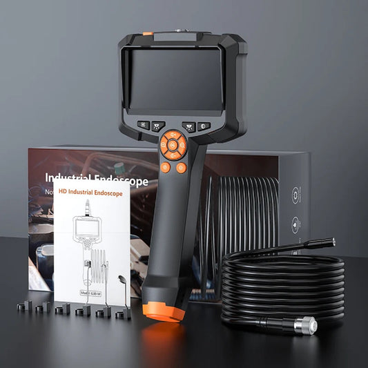 HD Industrial Endoscope Camera – IPS Screen Borescope for Precision Inspection