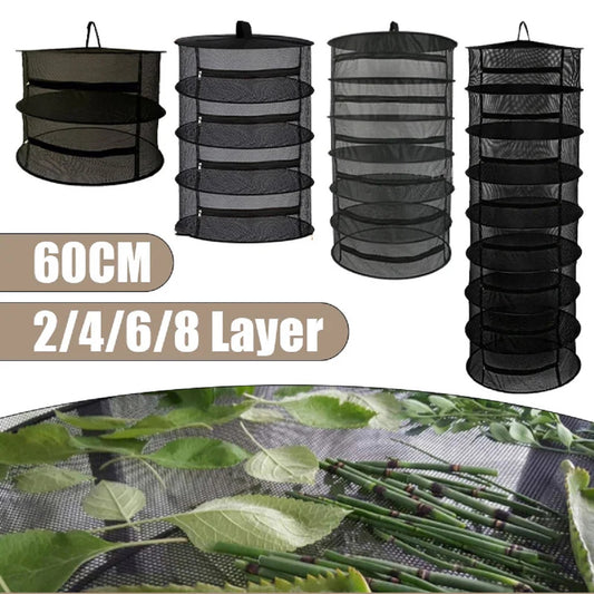 Layer Herbs Drying Net Folding Hanging Mesh Basket Flowers Plants Dryer