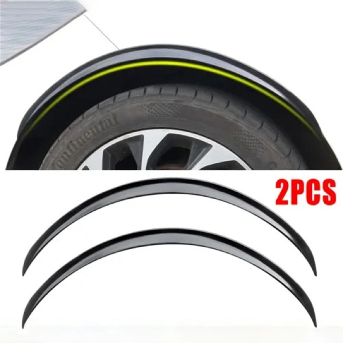 2Pcs Car Wheel Fender Trim – Tire Eyebrow Protector Strips