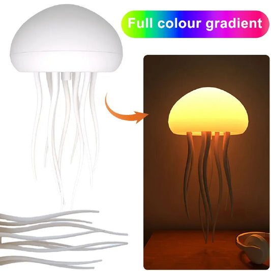 RGB Jellyfish Night Light – Voice-Control Type-C Bedside Lamp