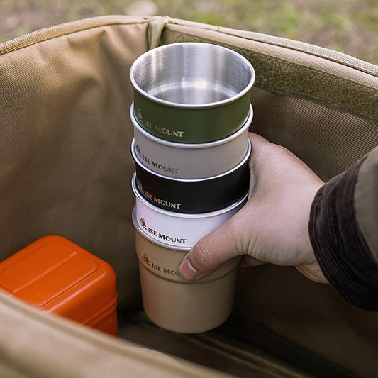 4pcs Outdoor Portable Stainless Steel Cup Set