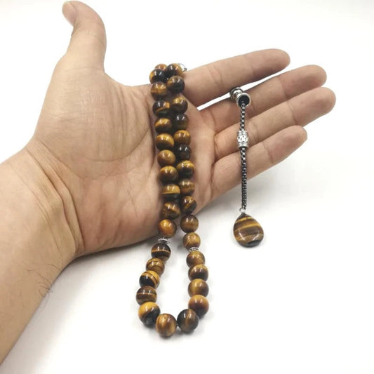 Natural Tiger Eye Tasbih – Prayer Beads Misbaha