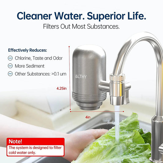 Stainless Steel Faucet Water Filter – Tap Purifier for Lead And Chlorine