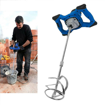 Portable Electric Cement Mixer – 6-Speed Handheld Stirring Tool for Mortar and Paint