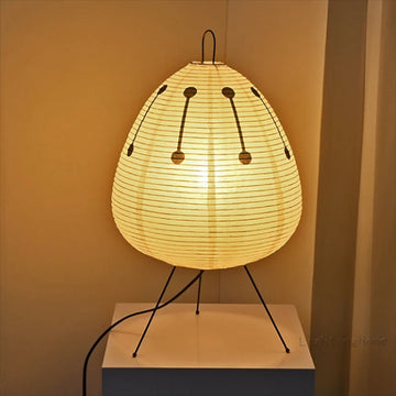 Dimmable Japanese Printed Rice Paper Lantern Table Lamp