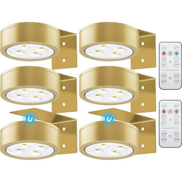 3/6PCS Magnetic LED Picture Lights with Remote Dimmable Timer & 3 Lighting Modes