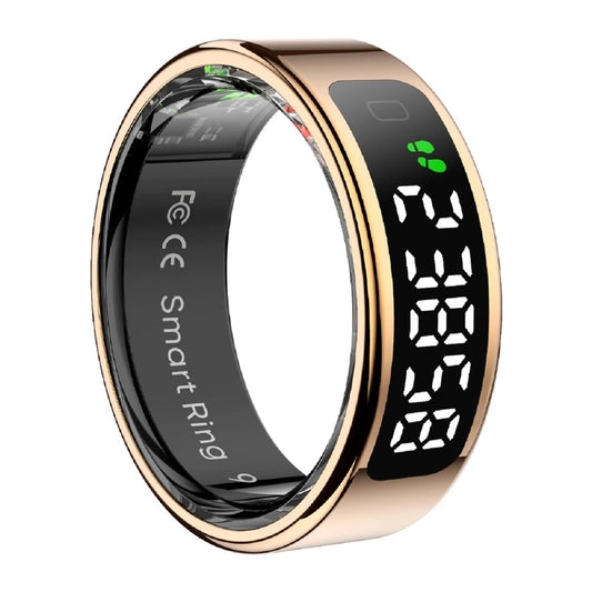 Smart Ring with Display – Touchscreen Health Tracker Wireless Charging