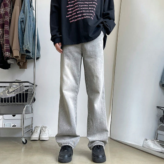 Men's Vintage Light Gray Bootcut Jeans – Stylish And Comfortable Denim