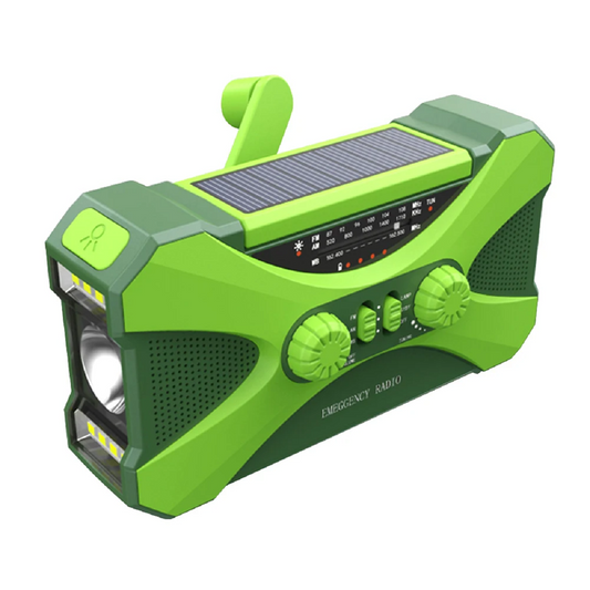 Multifunctional Radio Hand Crank Solar LED Flashlight Torch Power