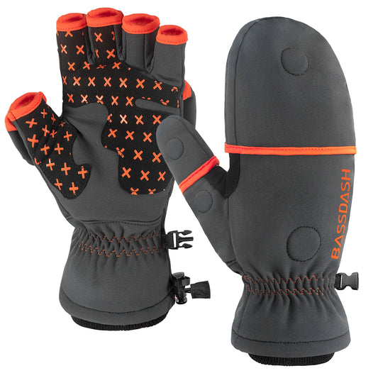 Unisex Convertible Mittens Fingerless Water Resistant Gloves