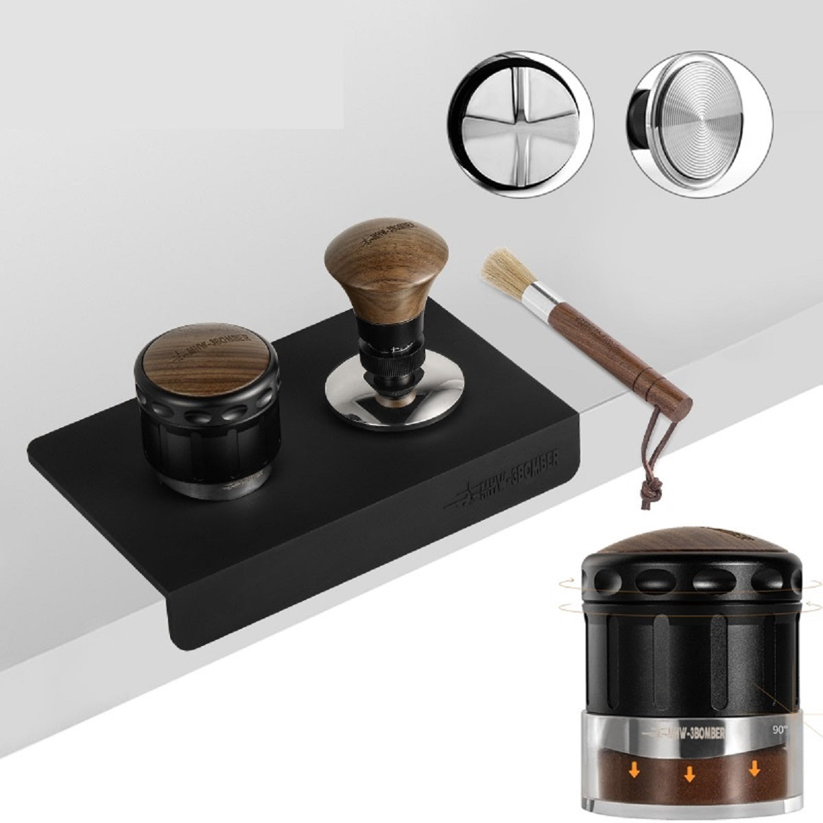 Coffee Distributor & Adjustable Depth Espresso Tamper