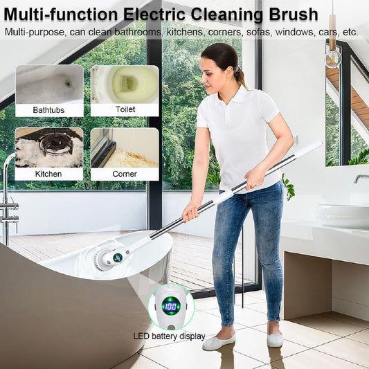 8 in 1 Multi Household Wireless Rotatable Cleaning Brush