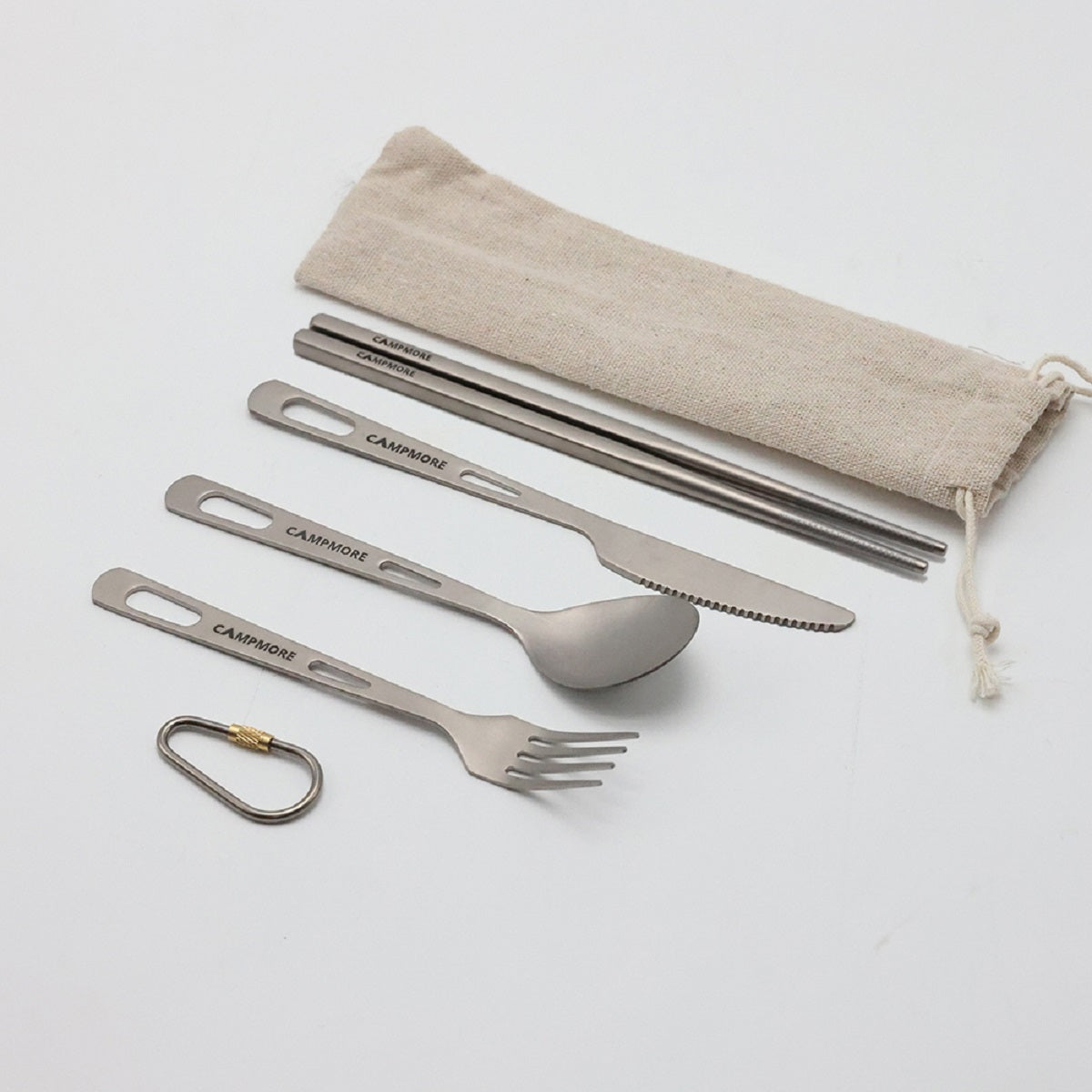 Titanium Flatware Lightweight Camping Utility Cutlery Set