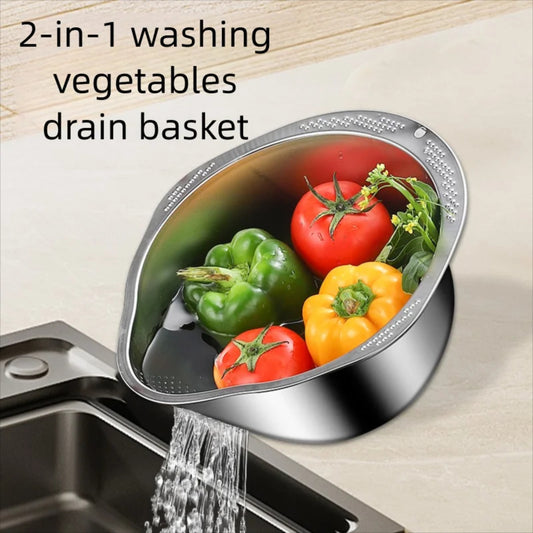 Rice Strainer Bowl – Stainless Steel Washing And Colander for Kitchen